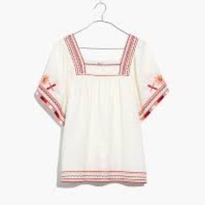 Madewell Embroidered Sandblossom Top